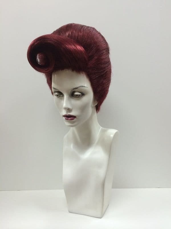 Garnet Pompadour wig