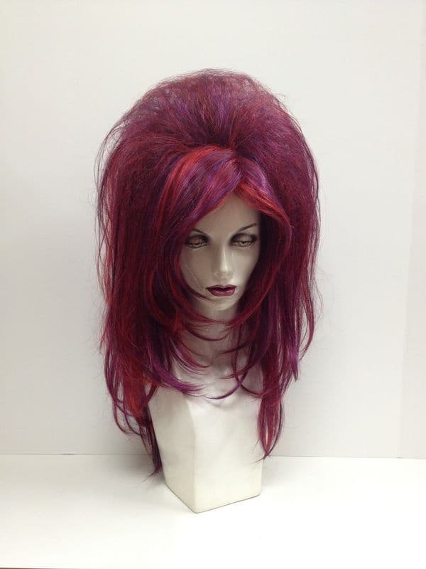 Burgundy Squall wig